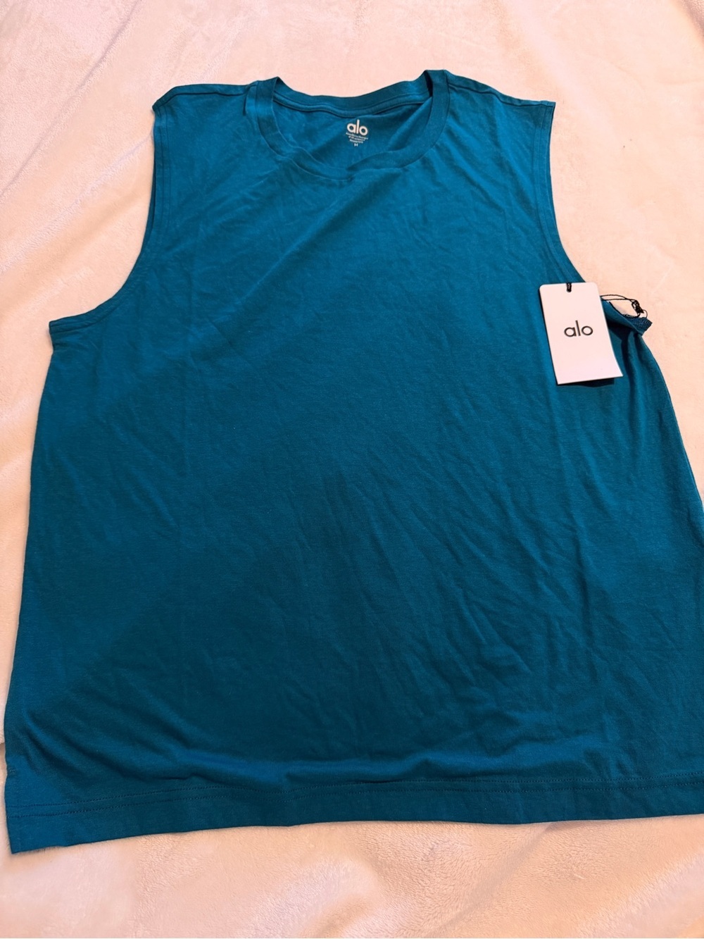 NWT ALO Yoga Triumph Muscle Tank Oceanic Teal Men’s M M2033R - Picture 12 of 12